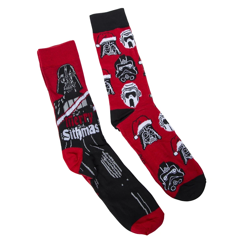 Star Wars mens holiday crew socks 2-pack