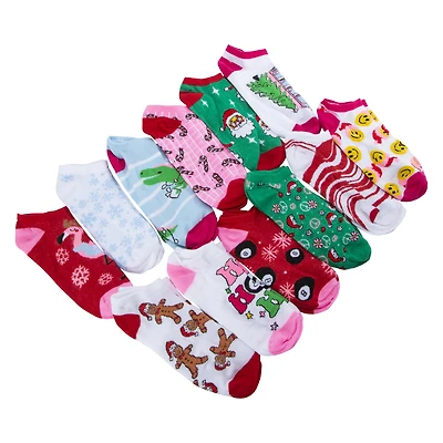 12 days of ladies no-show socks advent calendar