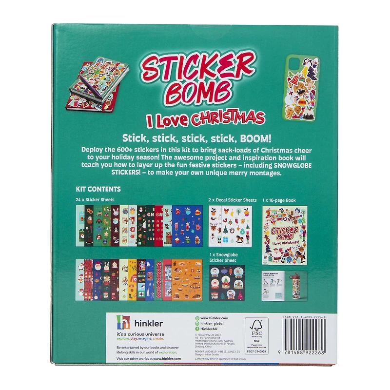 kaleidoscope 'I love christmas' sticker book