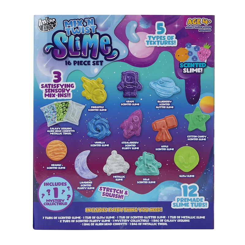 mix n' twist slime 16-piece set