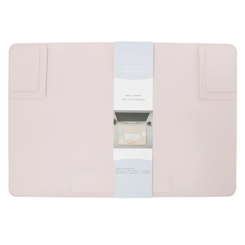 faux leather desk mat 23.6in x 15.75in