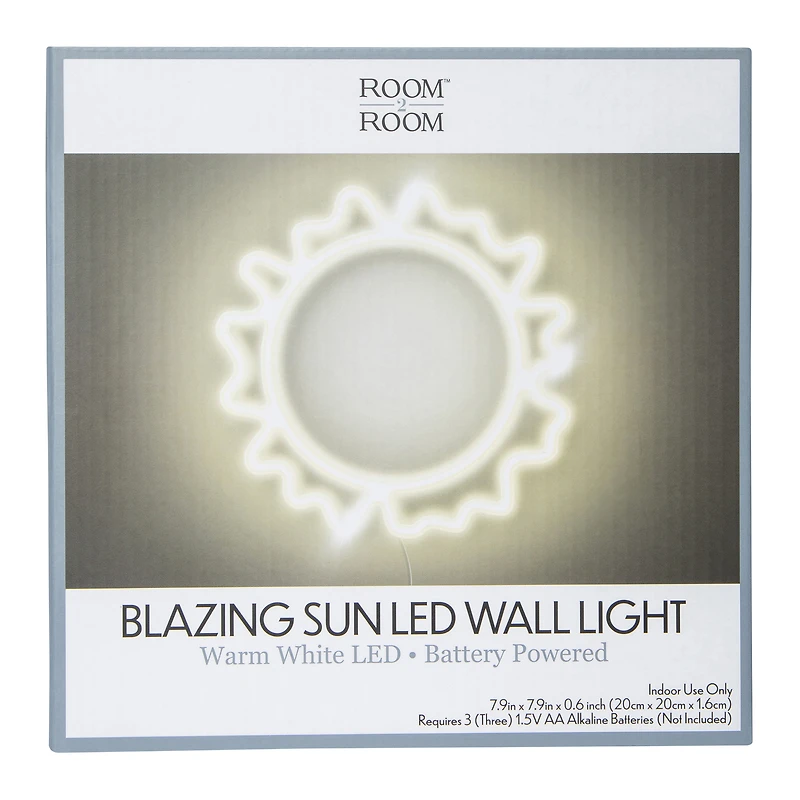 blazing sun LED wall light 7.9in