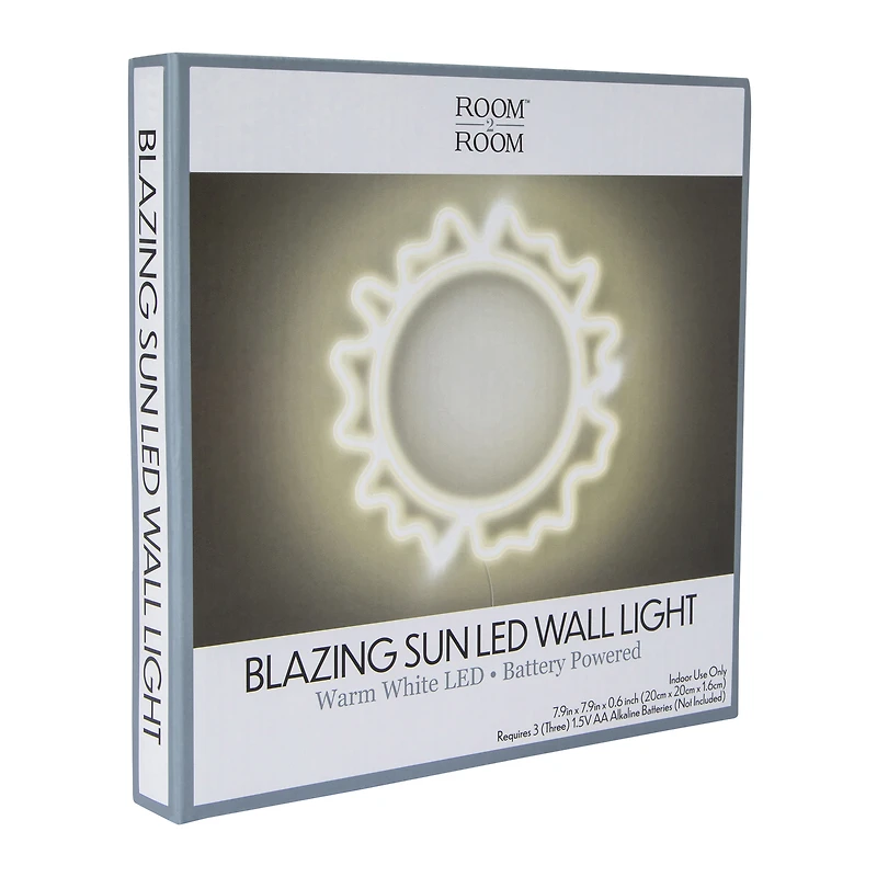 blazing sun LED wall light 7.9in