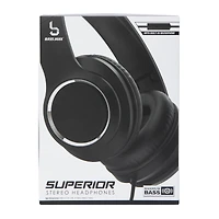 superior stereo wired headphones with mic