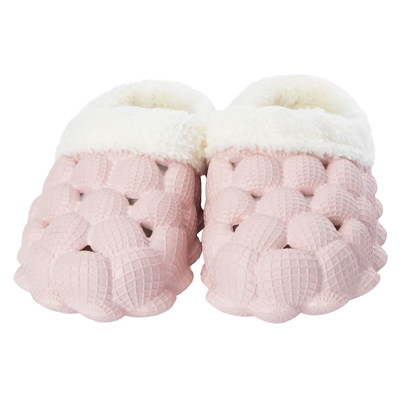 Fur Lined Bubble Clogs