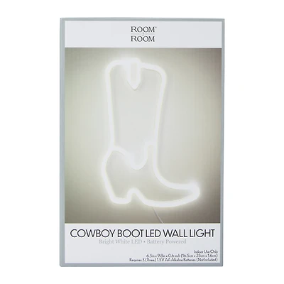 cowboy boot LED wall light 6.5in x 9.8in