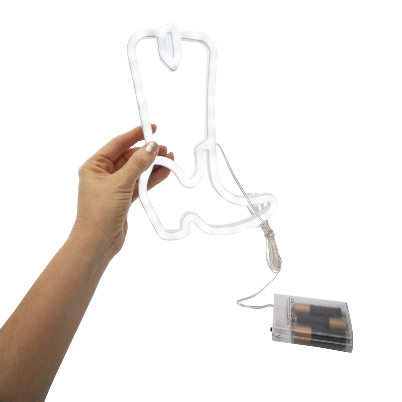 cowboy boot LED wall light 6.5in x 9.8in