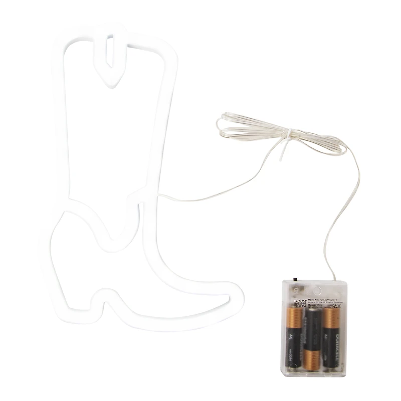 cowboy boot LED wall light 6.5in x 9.8in