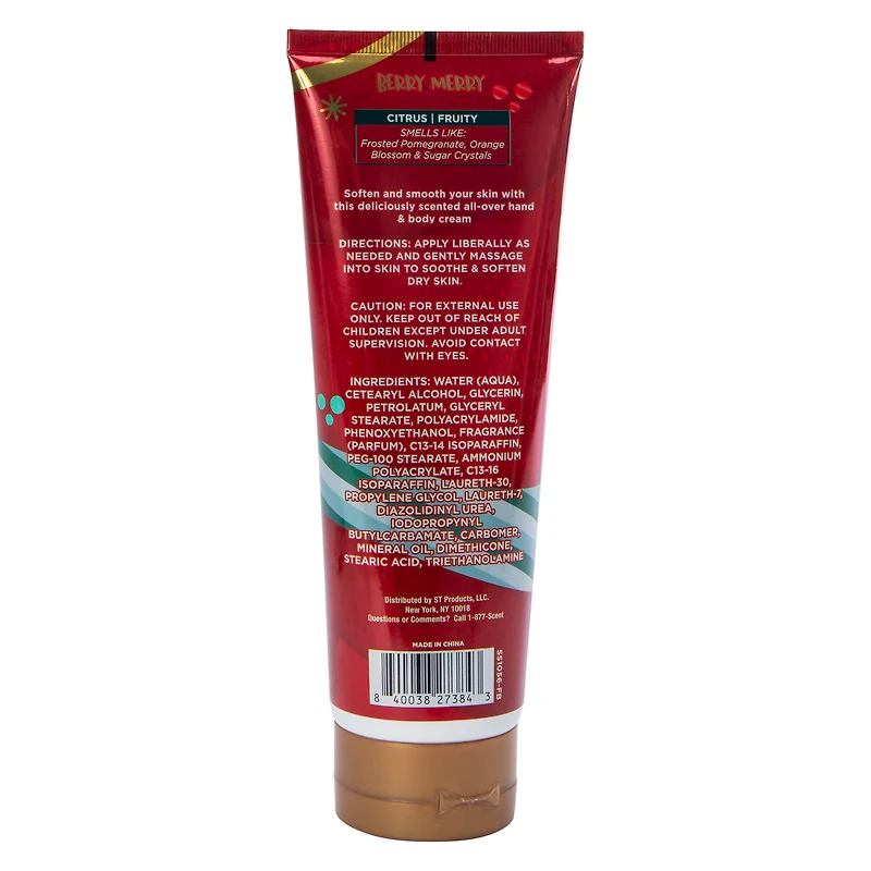 holiday hand & body cream 8oz