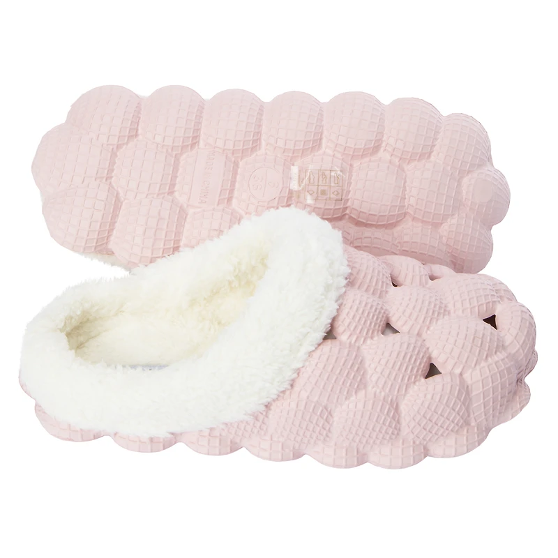 Fur Lined Bubble Clogs