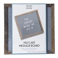 cafe felt letter board with wood frame 10in x