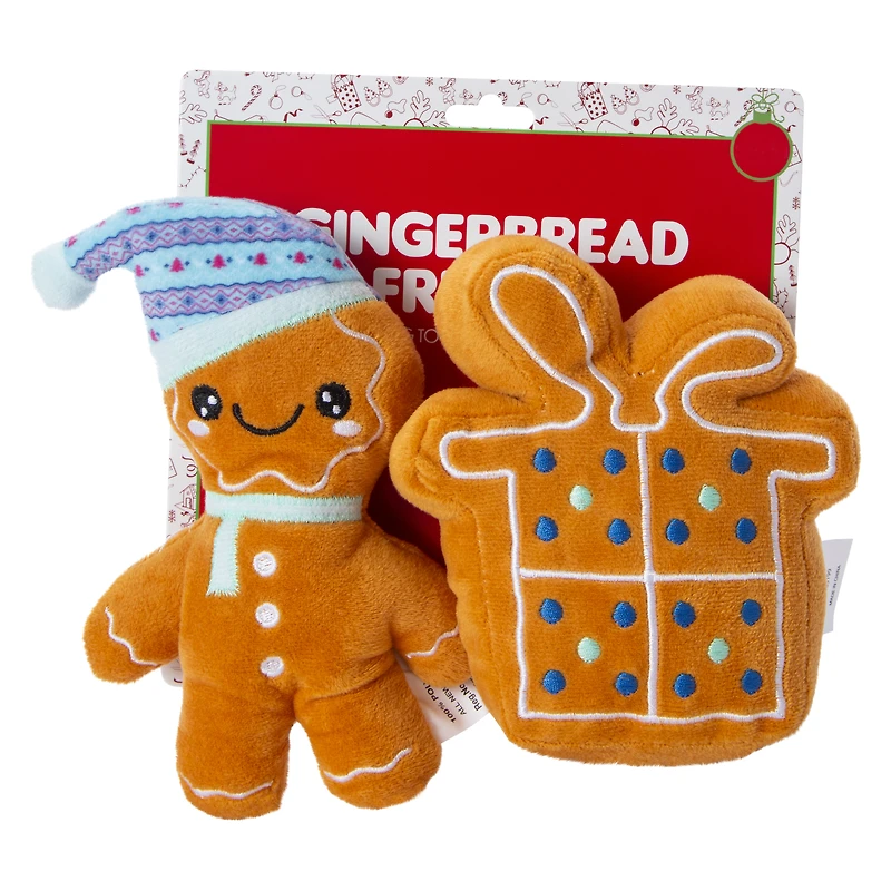 gingerbread dog toys 2-count