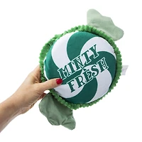 holiday peppermint squeaker dog toy