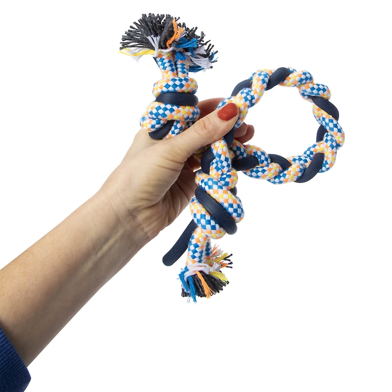 braided rope dog toy