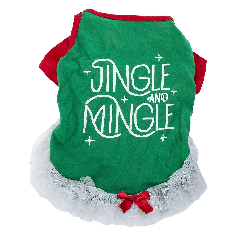 'jingle & mingle' holiday pet tutu dress