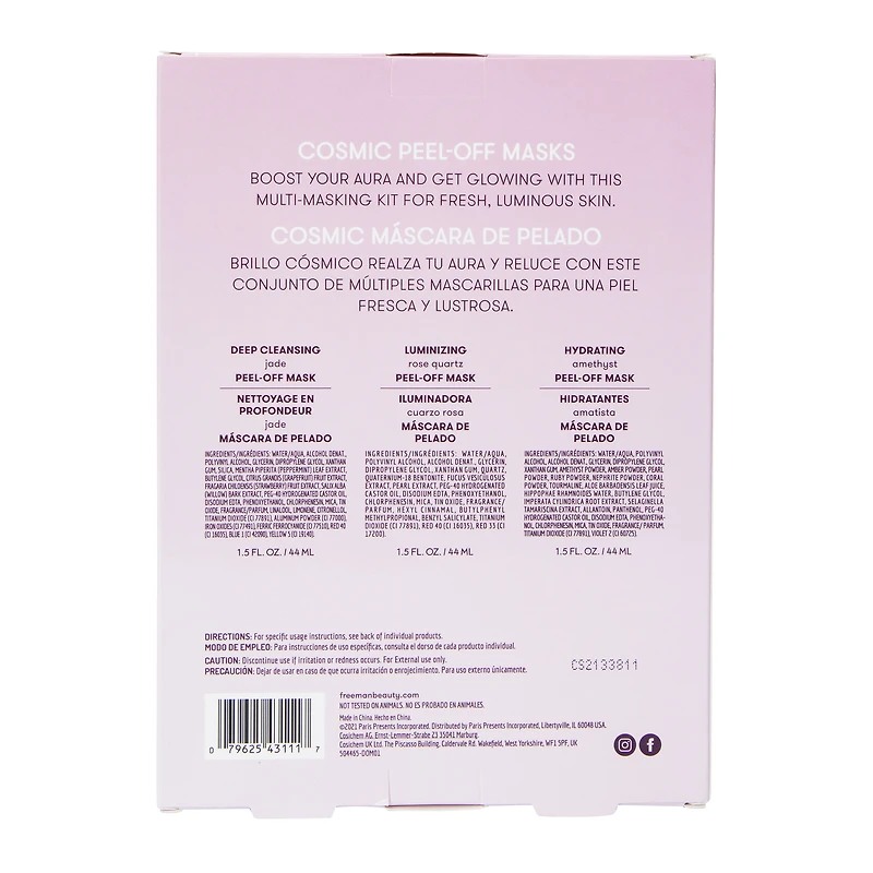 freeman® cosmic peel-off masks set