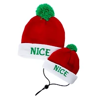 matching pet & owner christmas beanie hats set