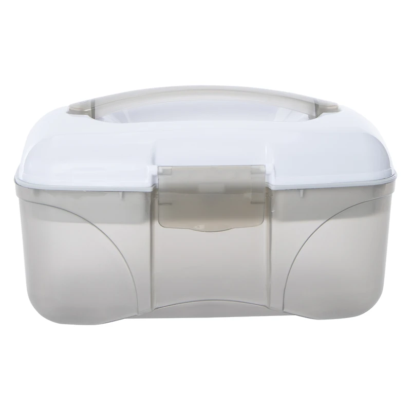 multi-purpose storage box with flip-top lid 9.3in x 6in