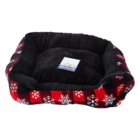 holiday cuddler pet bed 20in x 16in