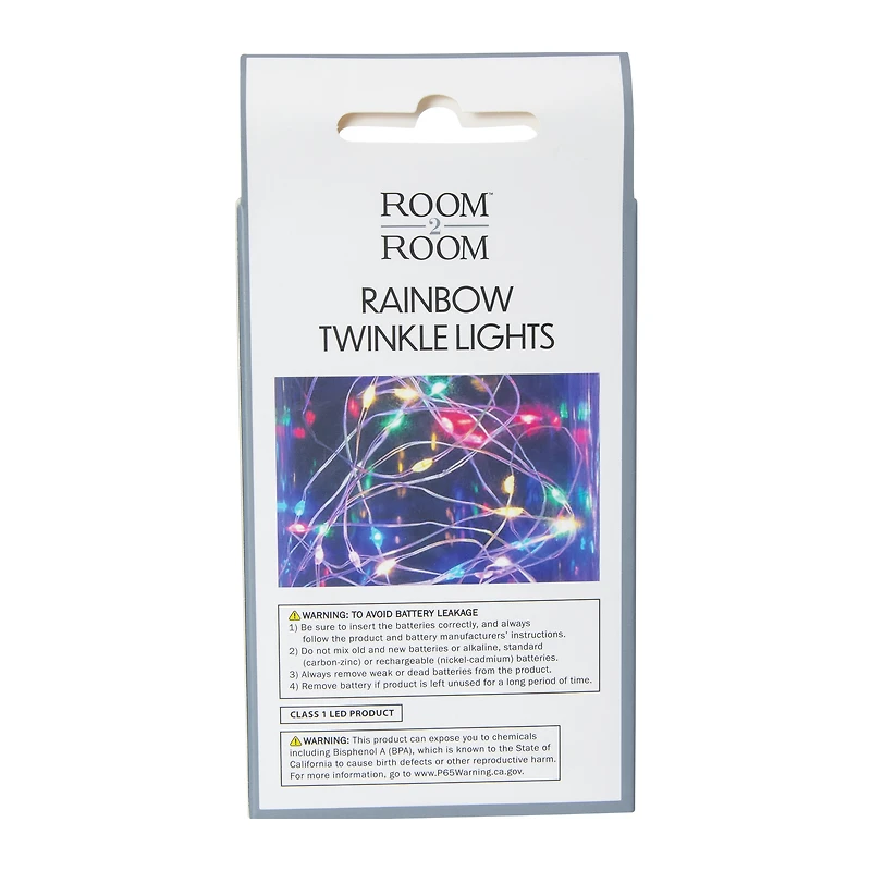 rainbow twinkle lights 12ft