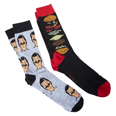 bobs burgers™ mens crew socks 2-count