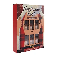 hot santa rocks 6-piece hot sauce sampler gift set