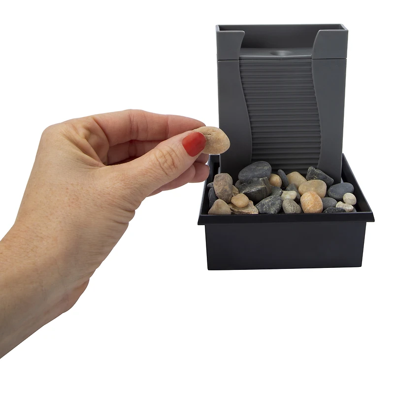 rock wave LED fountain 6.3in x 4.5in