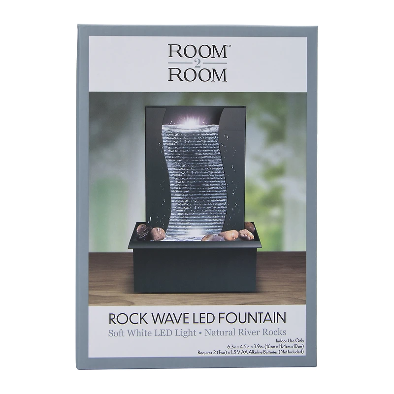 rock wave LED fountain 6.3in x 4.5in