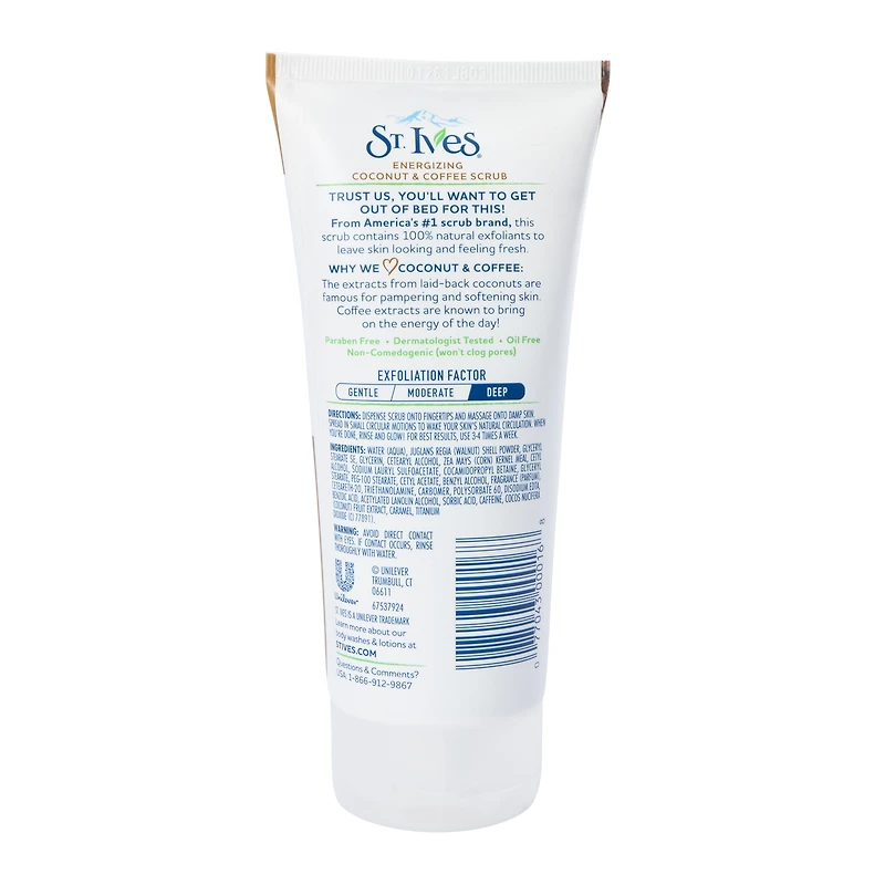 st. ives® energizing coconut & coffee scrub 6oz