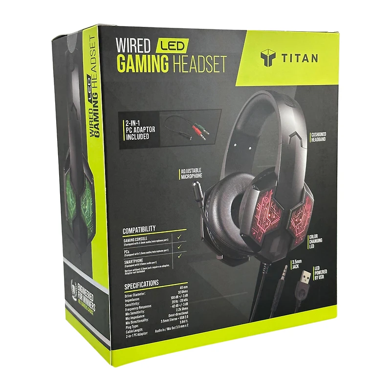 Titan Wired LED Gaming Headset