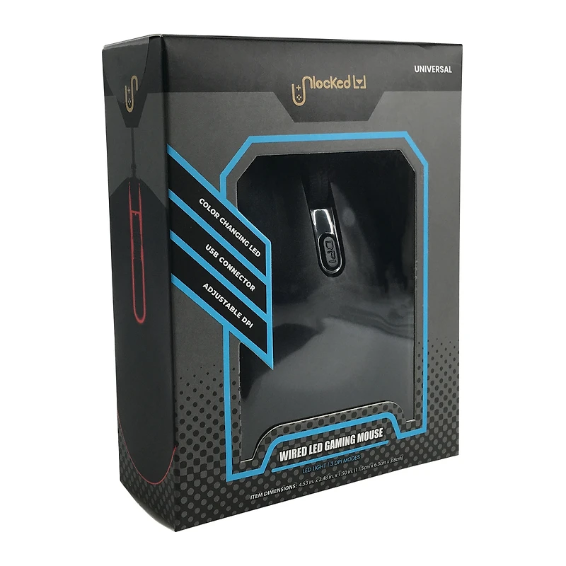 unlocked lvl™ Wired LED Gaming Mouse