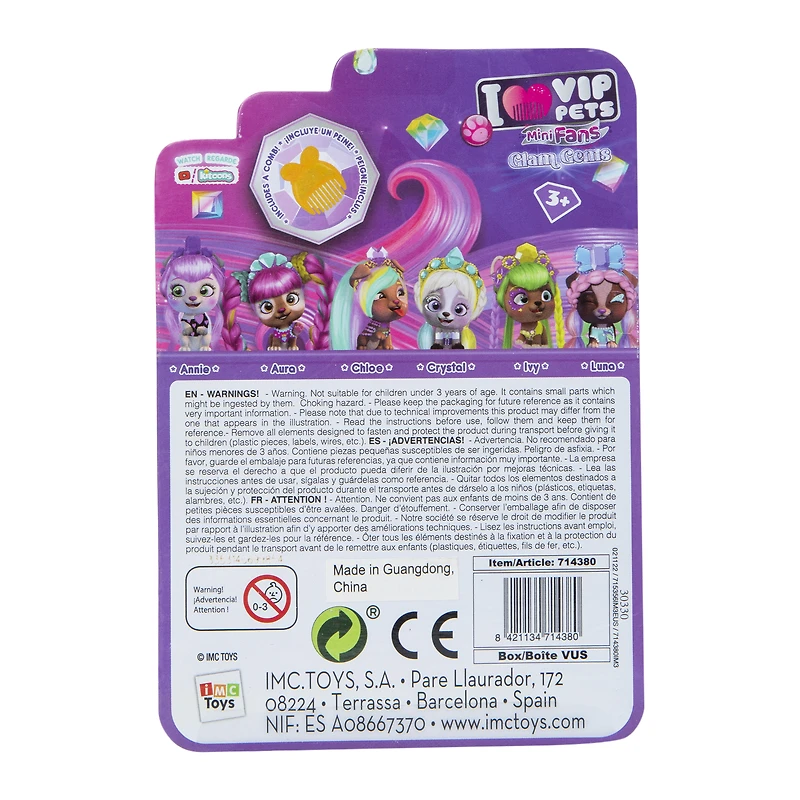 VIP Pets™ Mini Fans Glam Gems Series 4 Doll