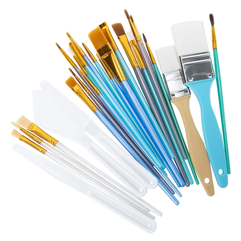 mixed media paint brushes 25-count