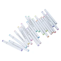 dual-tip illustration pastel markers 21-count