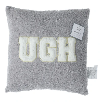 Word Patch Teddy Pillow 16in x