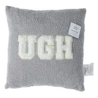 Word Patch Teddy Pillow 16in x
