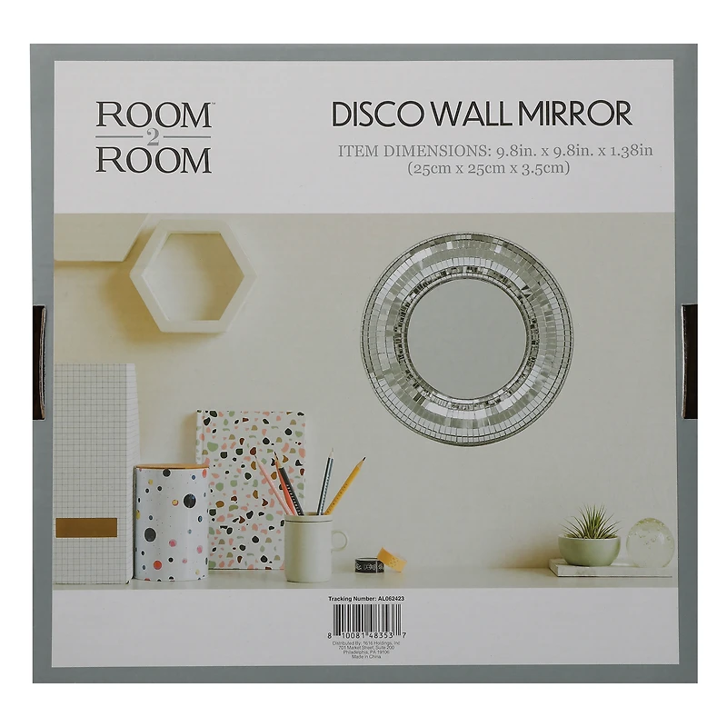 disco ball wall mirror 9.8in