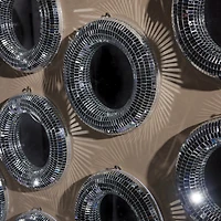 disco ball wall mirror 9.8in