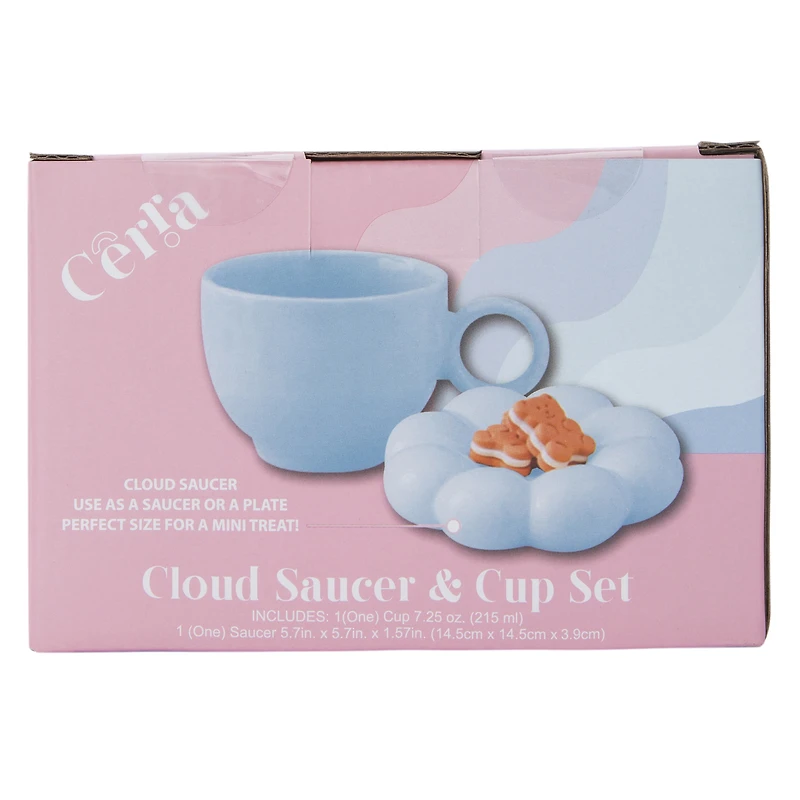 cloud saucer & cup set 7.25oz