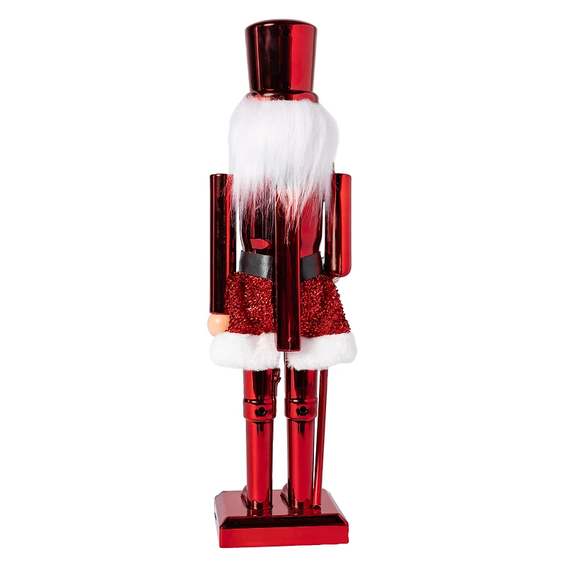 metallic holiday nutcracker decoration 15in