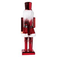 metallic holiday nutcracker decoration 15in