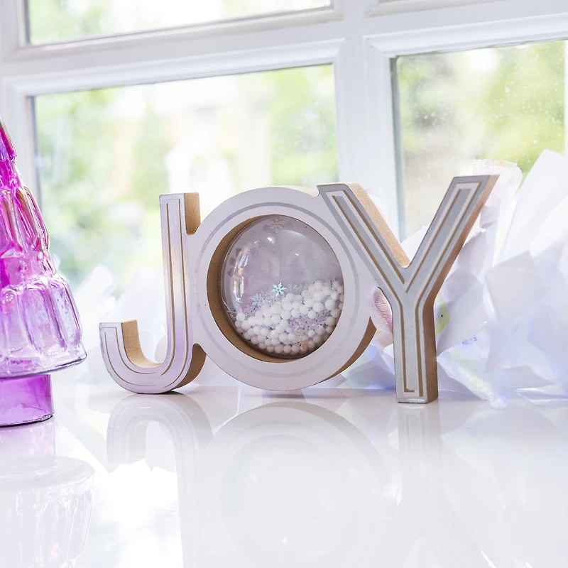 'joy' wood tabletop sign 9.1in x 4.5in