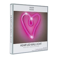 heart LED wall light 7.9in x 8.7in