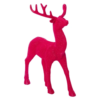 Holiday Glitter Reindeer Decor 12.8in