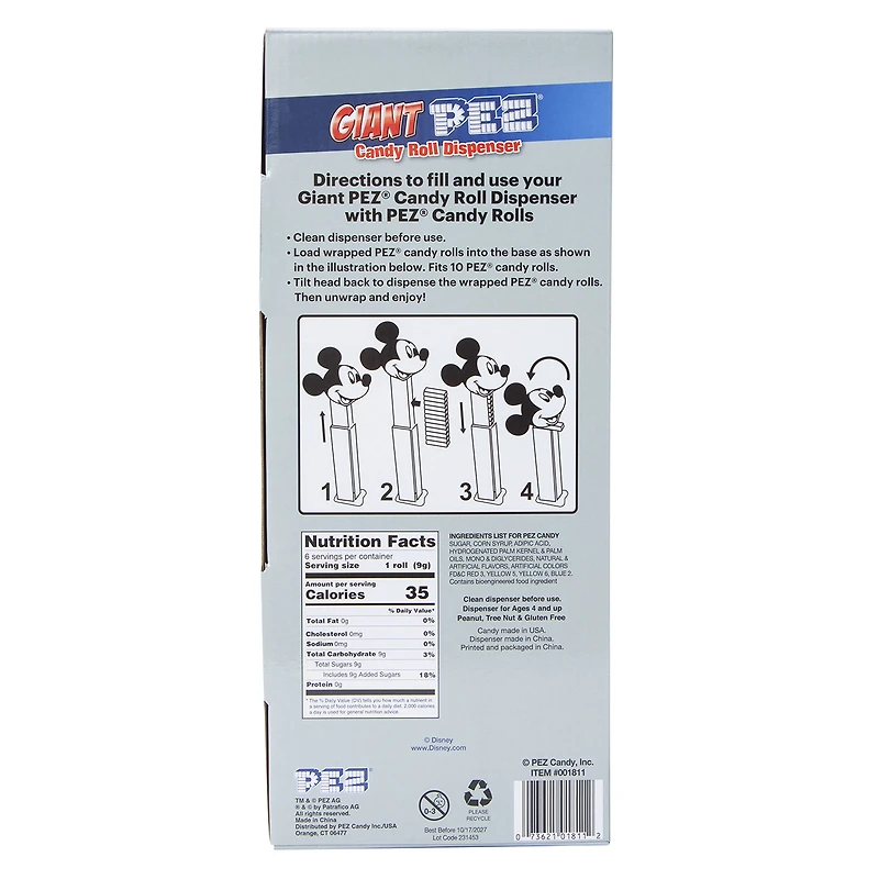 Giant Pez® Disney 100 Mickey Mouse Dispenser & Candy