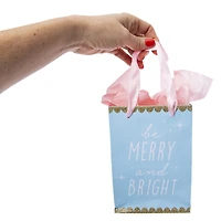 holiday jewelry gift bag with tissue 4.5in x 6.5in