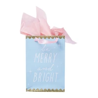 holiday jewelry gift bag with tissue 4.5in x 6.5in