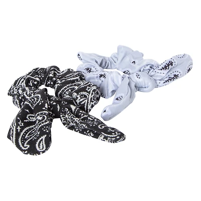 bandana bow scrunchies 2-pack