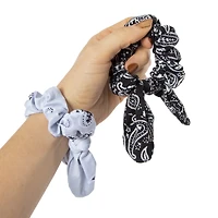 bandana bow scrunchies 2-pack