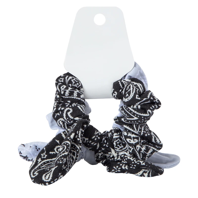 bandana bow scrunchies 2-pack